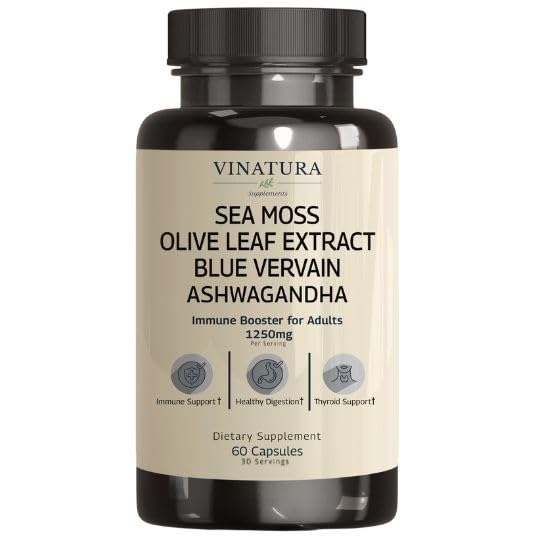 Sea Moss, Blue Vervain, Olive Leaf Extract, Ashwagandha 1250mg