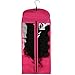 S-noilite Portable Hair Extension Hanger with Storage Bag Hair Hanger & Carrier Case Hair Extension Holder with Double Anti-Slip Stickers & Dustproof Protection Case (Color: Rose Red)