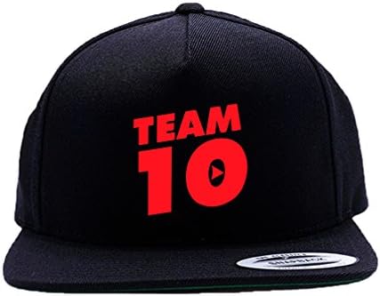 Graphic teez Apparel Team 10 Red Logo Black Cap Hat One Size Snapback Team Ten It's Every Day Bro