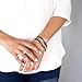 Grooved Hair Tie Bracelet - SILVER - Plated Brass from BELA BRACELETS (Rose Gold)