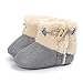 Elevin(TM)Baby Girl Boy Soft Sole Crib Shoes Anti-slip Prewalker Shoes Snow Boots (6~12M, Gray)