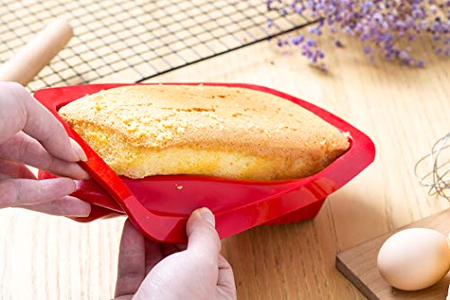 Silicone Loaf Pan, European-Grade Silicone Baking Pan for Bread, 10 Inch Non-Stick Bread Mold, LFGB & FDA, Cake Pan, Rectangle