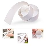 U-Verne Bathtub Caulk Strip PE(Polyethylene) Waterproof Self Adhesive Tub, Kitchen Caulk Tape and Bathroom Wall Sealing Tape Caulk Sealer, Flexible Peel and Stick Caulking Tape, 0.87'' x 11' (White)