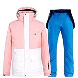 Winter Women's Stitching Snow Ski Jacket Warm