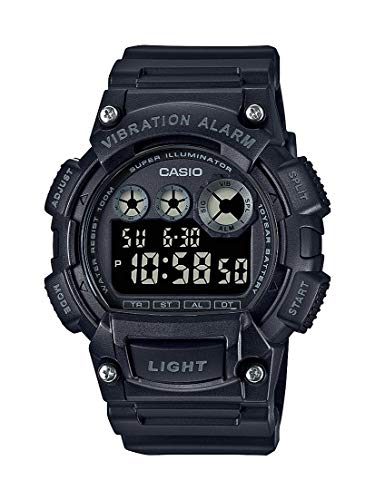 Casio W735H Series | Men’s Digital Watch | 1/100 SEC Stopwatch | Countdown Timer | Super Illuminator LED Light | 100 M Water Resistance | Daily Alarm | Auto Calendar | Dual Time | 10 Yr Battery