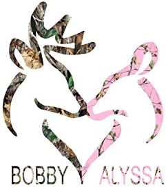 Deer Kissing Decal for Couples /> Personalize It !/ IF YOU DO NOT SEND YOUR PERSONALIZED TEXT AT TIME OF ORDER WE SHIP WITHOUT NAMES