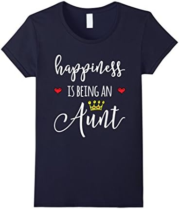 Women's AuntLife: Happiness Is Being An Aunt T-Shirt XL Navy