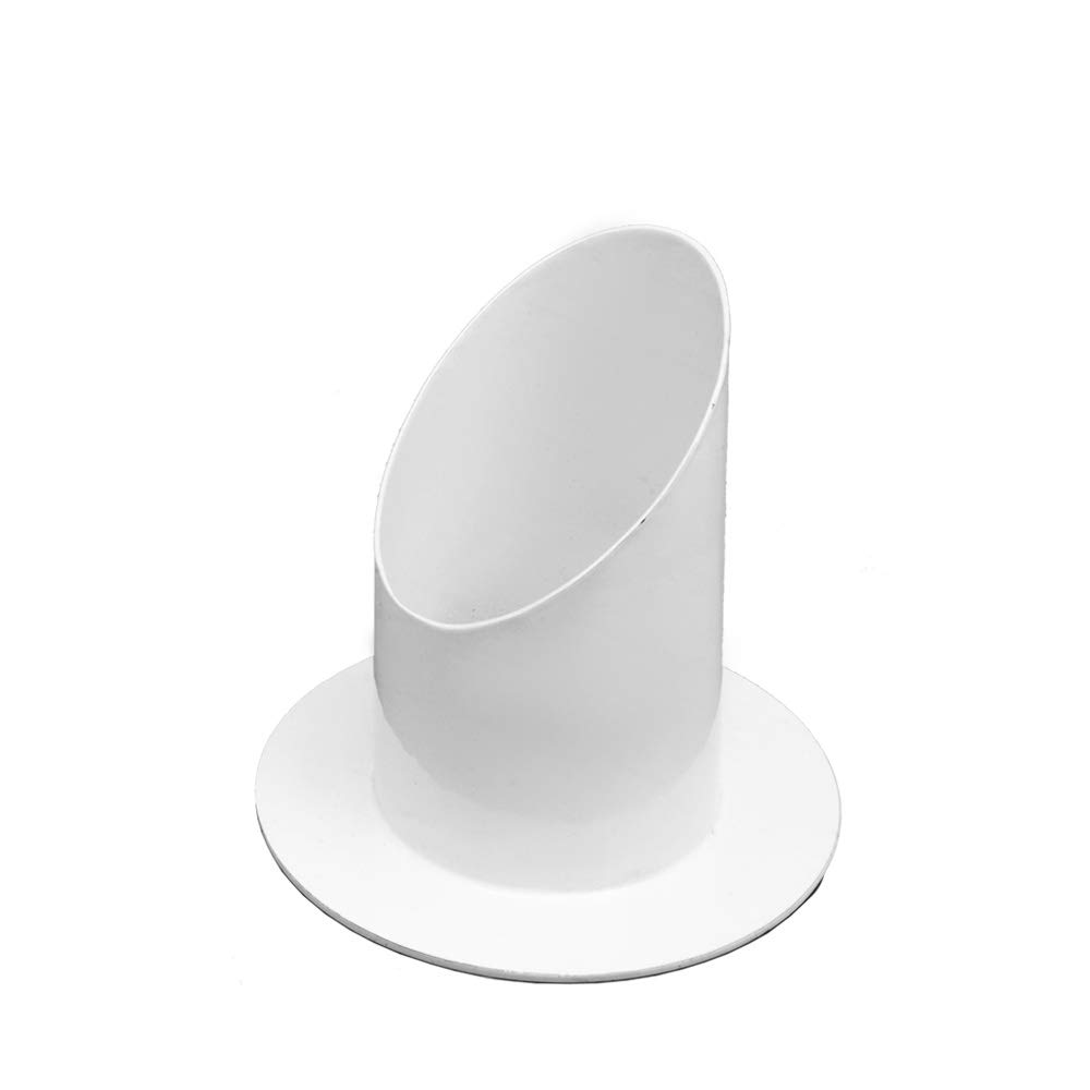 NKlaus candle holder 9,5cm high candle holder white for communion candle Ø 5,5cm brass candle holder christening candles 2827