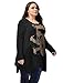 Alya Ladies Asymmetric Hem Skull Print Plus Size Blouse T-Shirt Black 2X