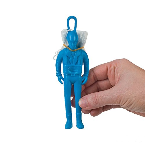 Kicko Plastic Army Parachute Men Paratroopers 4.25 Inches Pack of