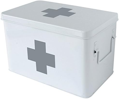 Gelco 3467937088223 Medicine First Aid Box Large Metal White 22x15.5x16 cm