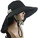New Fashion Design Cotton Blend Women Wide Brim Uv Neck Protection Sun Hat Outdoor Hiking Fishing Cap