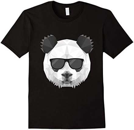 Mens Cool Panda T-Shirt For Men Women and Kids by king panda Large Black