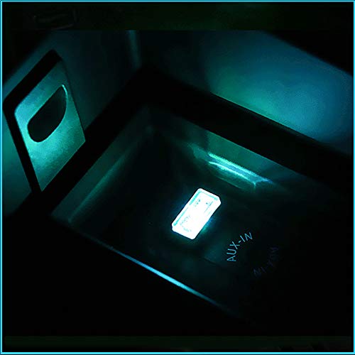 BukNikis USB Simple Atmosphere Lights USB Car Interior Accessories Lighting - Universal (Aqua Ice Blue, 2 pcs)