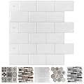LONGKING Peel and Stick Tile Backsplash for Kitchen, Stick on Decorative Tiles (10 Tiles)