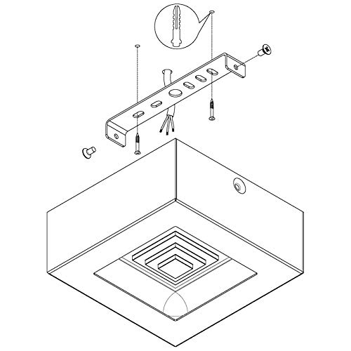 EGLO Ferreros Led-plafondlamp, 1 lichts moderne lamp van staal en kunststof, voor woonkamer, keuken of hal, wit - Afbeelding 4