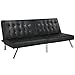 Best Choice Products Modern Leather Futon Sofa Bed Fold Up & Down Couch Recliner Lounger Sleeper Furniture Bk