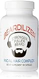 Beardilizer Facial Hair Growth Complex for Men, 90 Capsules