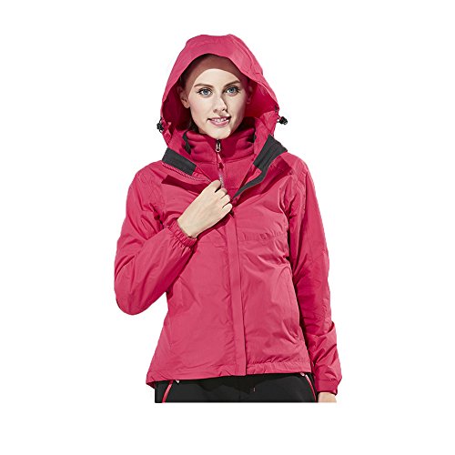 BENNINGCO Women's Anorak Safari Drawstring Hooded Jackets(Pink,M)