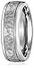 Men's Titanium Hammered-Center Comfort-Fit Wedding Band (7 mm)