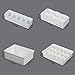 SONGMICS Adjustable Underwear Organizer Plastic Drawer Dividers Bra Socks Ties Storage Box White 6 Pack URUS06W