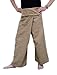 hugde Thai Fisherman Pants Yoga Trousers Free Size Plus Size Cotton Ivory Stripe
