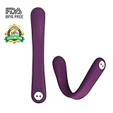 EMISH Wireless Electric Wand Massager Rechargeable Handheld Personal Vibrator Magic Cordless Therapy Silicone Waterproof 10 Modes Vibrator Wand Massager for Muscle Aches & Sports Recovery (Purple)