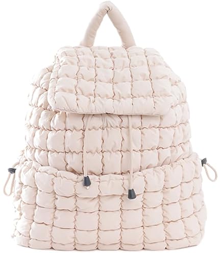Lightweight Quilted Puffer Backpack with Drawstring Closure Amazon.com: Extolove Quilted Puffer Backpack for Women  main image 3