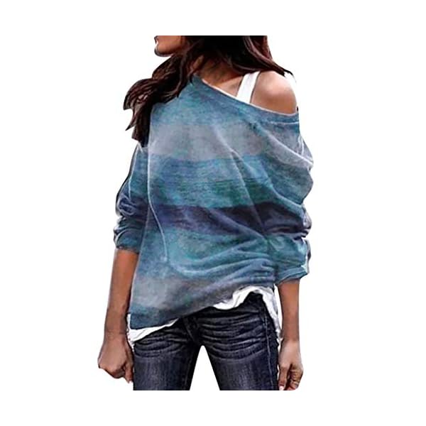 Sudadera para Mujer,Moda Manga Larga Casual Fuera del Hombro Sudaderas Cortos Cuello Redondo Jersey Mujer Otoño… | DeHippies.com