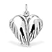 WithLoveSilver 925 Sterling Silver Feather Angel Wings Heart Love Charms Locket Pendant
