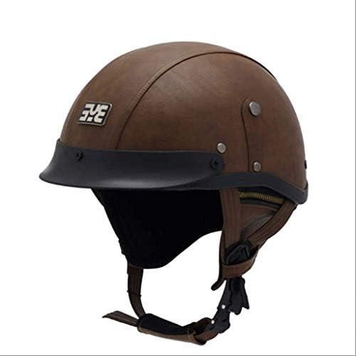 DJL Helmet Handmade Retro For Harley Locomotive Half Helmet 3/4 Helmet Leather Helmet Female Multicolor DJLSF