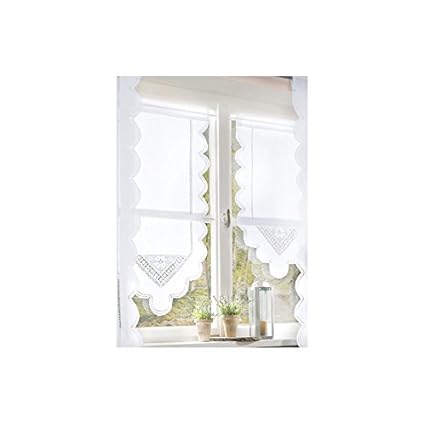Fensterdeko, Wolfgangsee Gardine Hossner | 75x45 cm H/B | weiß | 100 % Baumwolle