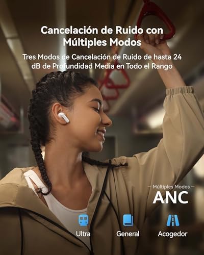 FreeBuds SE 4 ANC, auscultadores Bluetooth sem fios, bateria de 50 horas, cancelamento de ruído multimodo para deslocações e escritório, 4.3G leve, chamadas Bluetooth