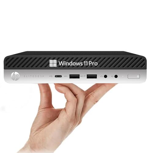 HP EliteDesk 800 G3 Mini Desktop PC, Intel Core i5-7500, 8GB RAM, 256GB SSD, US QWERTY WiFi Keyboard, Bluetooth, Windows 11 Pro (Refurbished)