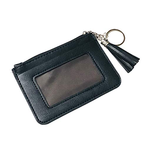 Women Tassel Wallet Clutch Purse, Cute Shape Neck Bag Wave Card Holder Wallet Coin Purse with Key Ring