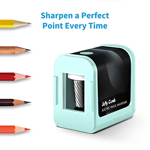 Electric Pencil Sharpener kids, Jelly Comb Battery Operated Automatic Pencil Sharpener for No.2