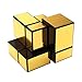 FC MXBB Set of 2 Mirror Speed Cube 2x2 Magic Cube Gold & Silver Puzzles Collection