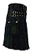 UT Kilts Men's Standard Tartan Utility Kilt, Modern Scottish Kilt for Everyday Wear, Tactical Kilts with Adjustable Hip Straps & Cargo Pockets for Men, Black Watch, 34