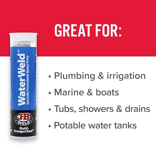 J-B Weld 8277 WaterWeld Epoxy Putty Stick - 2 oz. photo 9