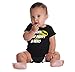 Brisco Brands I Think My Daddy is a Hero Superhero Newborn Baby Boy Girl Romper Black
