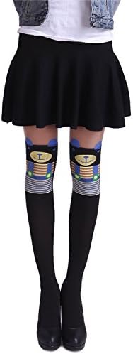 HDE Women's Cute Tattoo Print Stockings Novelty Design Sheer Tights Pantyhose