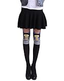 HDE Women's Cute Tattoo Print Stockings Novelty Design Sheer Tights Pantyhose