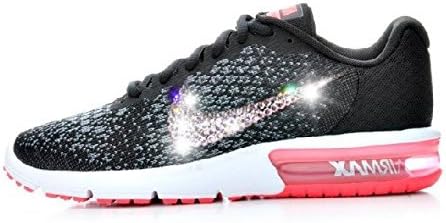 Nike Air max sequent Women, Bling Nike air max shoes, Swarovski Nike shoes, Nike air max sequent 2 with crystals