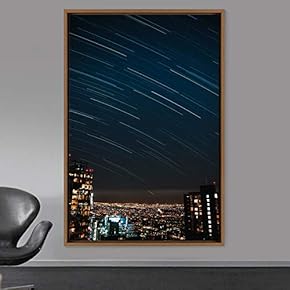 signwin Framed Canvas Wall Art Shooting Star Night...