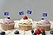 JBCD US Air Force Wings Toothpick Flag Mini Small Cupcake Topper Flags, 100 pcs