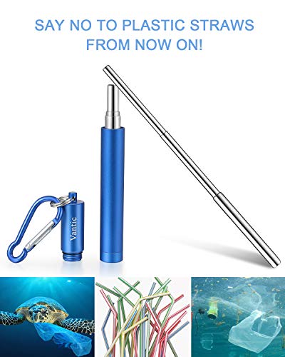 4 Vantic+Telescopic+Reusable+Straws+Stainless