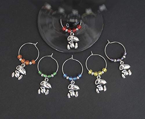 Beagle-Snoop-Dog-Wine Glass Charms-Set of 6