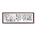 Adeco 5 Openings Walnut Wood Decorative Wall Hanging Photo Picture Frame - Made to Display Five 5x7 Photos