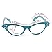 Hip Hop 50's Shop Kids Cat Eye Glasses (Child/Youth, Teal)