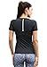 Women's Short Sleeve T-Shirts Moisture Wicking Athletic Tops(Charcoal, Large)